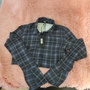 Poster Grl Back In Session Plaid Crop Top